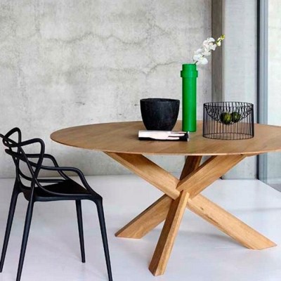 Ethnicraft Circle Oak Dining Table Ethnicraft Circle Oak Dining Table
