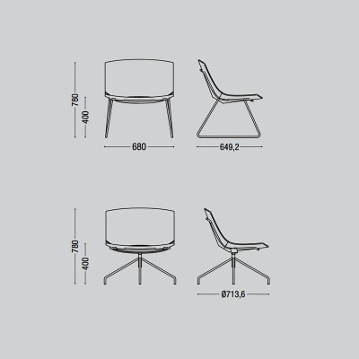 Butaca Oh! de Enea Design con base cromada en Moises Showroom Butaca Oh! de Enea Design con base cromada en Moises Showroom