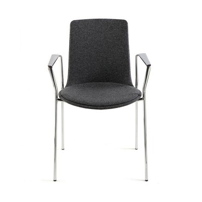 Silla Lottus High de Enea con tapizado integral y estructura cromada Silla Lottus High de Enea con tapizado integral y estructura cromada