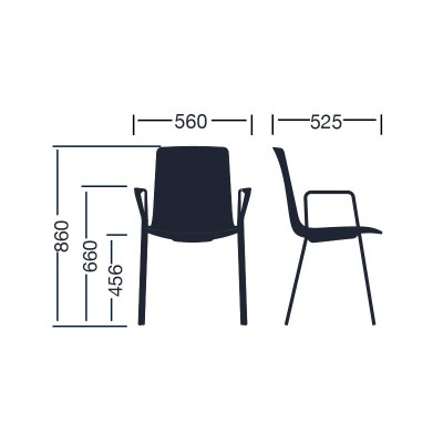 Silla Lottus High de Enea con tapizado integral y estructura cromada Silla Lottus High de Enea con tapizado integral y estructura cromada