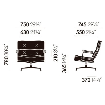 Lobby Chair 105 Vitra medidas Lobby Chair 105 Vitra medidas