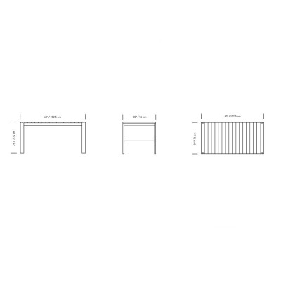 Mesa BK15 Outdoor Carl Hansen medidas Mesa BK15 Outdoor Carl Hansen medidas
