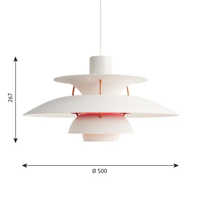 Lámpara PH 5 Pendant de Louis Poulsen medidas Lámpara PH 5 Pendant de Louis Poulsen medidas