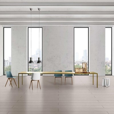Silla Aïku bicolor con base de madera de MDF Italia