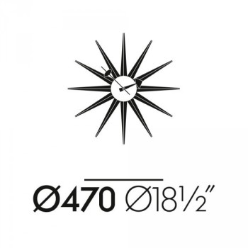 Reloj Sunburst Clock Rojo - Vitra