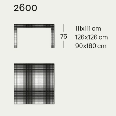 Quaderna Mesa 2600 Zanotta medidas Quaderna Mesa 2600 Zanotta medidas