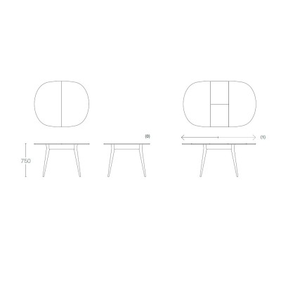 Table extensible Mikado de Ondarreta Table extensible Mikado de Ondarreta