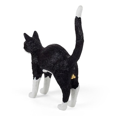 Lámpara Gato Félix blanco y negro Seletti