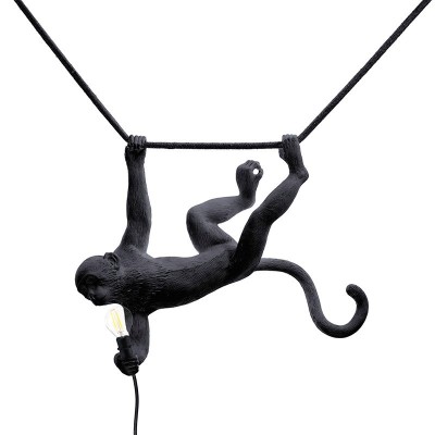 Monkey Lamp Swing Noir Mono Lampe Seletti Monkey Lamp Swing Noir Mono Lampe Seletti
