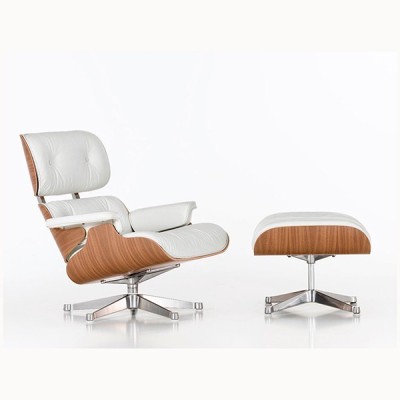 Chaise longue et pouf blanc - Vitra Chaise longue et pouf blanc - Vitra