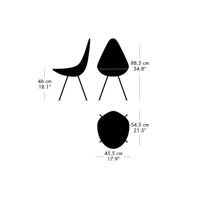 Chaise Drop de Fritz Hansen Chaise Drop de Fritz Hansen