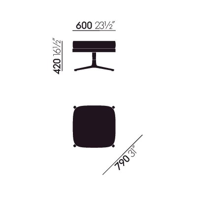 Grand Relax & Ottoman Vitra medidas ottoman Grand Relax & Ottoman Vitra medidas ottoman