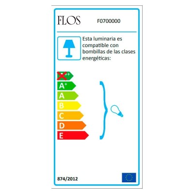 Lámpara Biagio Flos etiqueta energética Lámpara Biagio Flos etiqueta energética