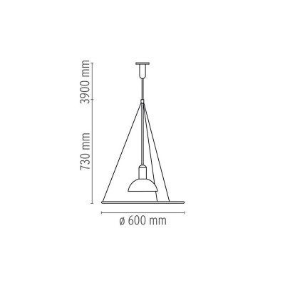 Lámpara Frisbi suspensión Flos medidas Lámpara Frisbi suspensión Flos medidas