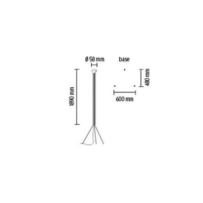 Lámpara Luminator suelo Flos medidas Lámpara Luminator suelo Flos medidas