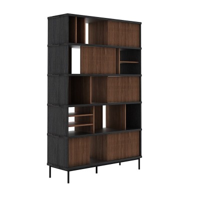 Estantería Oscar en Teca con 5 puertas correderas de Ethnicraft en Moises Showroom Estantería Oscar en Teca con 5 puertas correderas de Ethnicraft en Moises Showroom