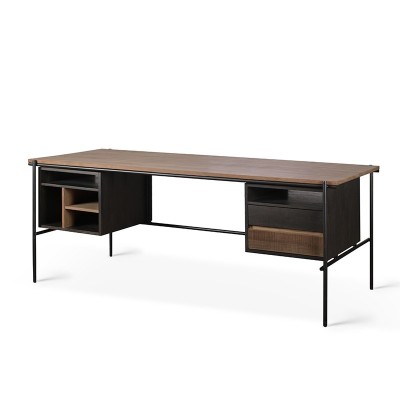Bureau Oscar avec 2 tiroirs de Ethnicraft Bureau Oscar avec 2 tiroirs de Ethnicraft