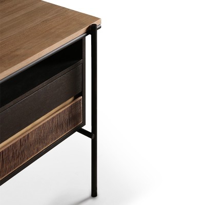 Bureau Oscar avec 2 tiroirs de Ethnicraft Bureau Oscar avec 2 tiroirs de Ethnicraft