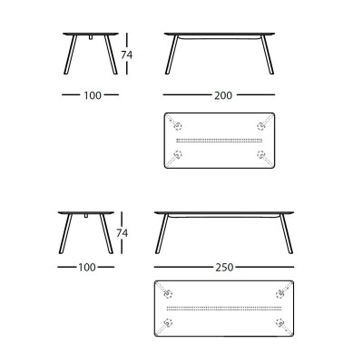 Mesa de comedor Tortuga rectangular de Sancal en Moises Showroom