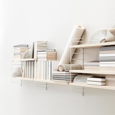 String system set de 3 estantes 58 x 20 String system set de 3 estantes 58 x 20