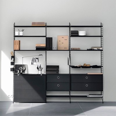 String system set de 3 estantes 58 x 20 String system set de 3 estantes 58 x 20