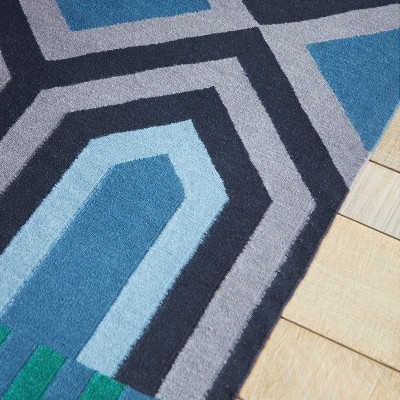 Ndebele Green Kilim Rug by Gan Rugs Ndebele Green Kilim Rug by Gan Rugs
