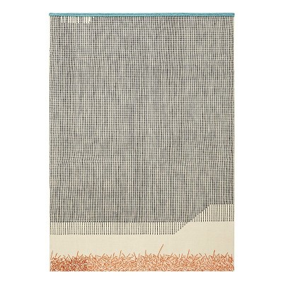 Alfombra Kilim Backstitch Calm color ladrillo de Gan Rugs en Moises Showroom. Alfombra Kilim Backstitch Calm color ladrillo de Gan Rugs en Moises Showroom.