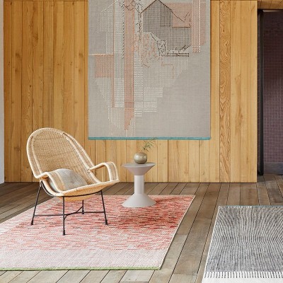 Kilim Backstitch Busy Brick by Gan Rugs Kilim Backstitch Busy Brick by Gan Rugs