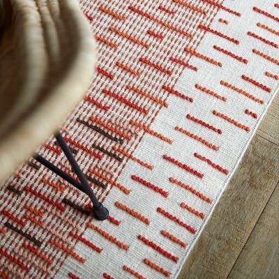 Kilim Backstitch Busy Brick by Gan Rugs Kilim Backstitch Busy Brick by Gan Rugs