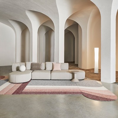 Alfombra Nuances Round Burgundy de Gan Rugs Alfombra Nuances Round Burgundy de Gan Rugs