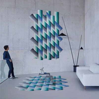 Alfombra Mirage Blue de Gan Rugs en Moises Showroom Alfombra Mirage Blue de Gan Rugs en Moises Showroom