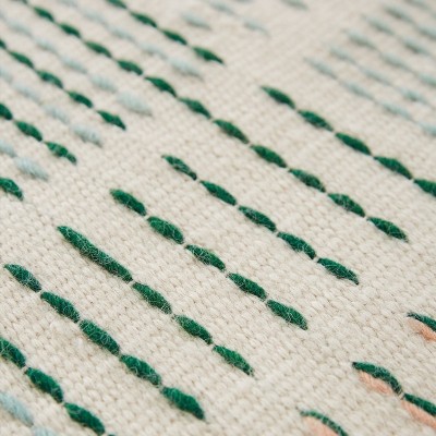 Alfombra Kilim Backstitch Composition Verde de Gan Rugs en Moises Showroom Alfombra Kilim Backstitch Composition Verde de Gan Rugs en Moises Showroom