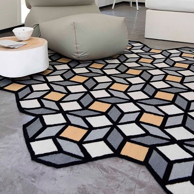 Tapis Kilim Parquet Losange Jaune par Gan Rugs Tapis Kilim Parquet Losange Jaune par Gan Rugs