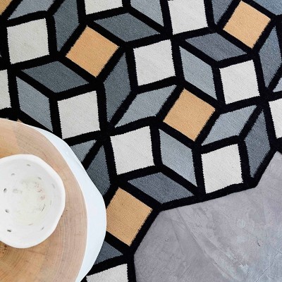Kilim Parquet Rhomb Yellow Rug di Gan Rugs Kilim Parquet Rhomb Yellow Rug di Gan Rugs