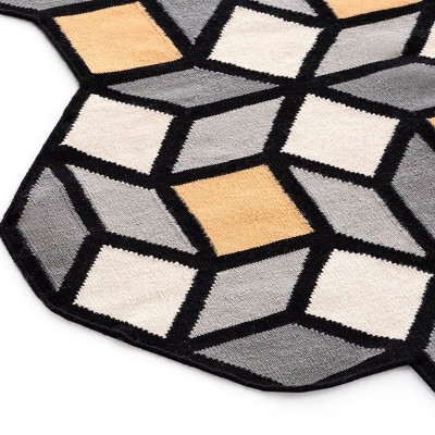 Tapis Kilim Parquet Losange Jaune par Gan Rugs Tapis Kilim Parquet Losange Jaune par Gan Rugs