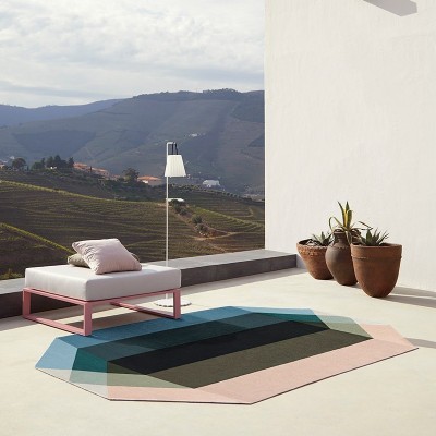 Kilim Diamond Nude petrol de Gan Rugs en Moises Showroom Kilim Diamond Nude petrol de Gan Rugs en Moises Showroom