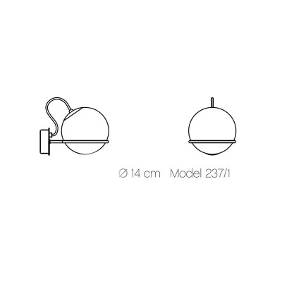 Lámpara Model 237/1 Astep medidas Lámpara Model 237/1 Astep medidas