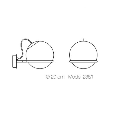 Aplique Le Sfere Model 238/1 Astep medidas Aplique Le Sfere Model 238/1 Astep medidas