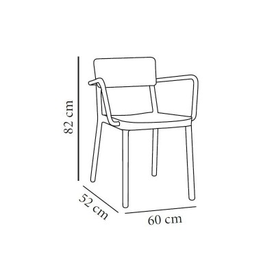 Chaise Lisboa avec accoudoirs resol Chaise Lisboa avec accoudoirs resol
