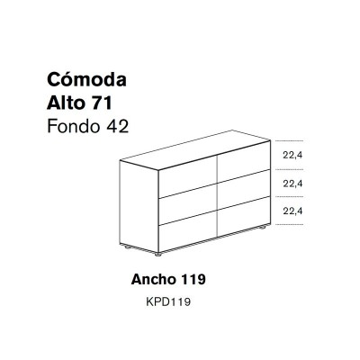 Comoda Lauki ancho 119 de Treku en Moises Showroom Comoda Lauki ancho 119 de Treku en Moises Showroom