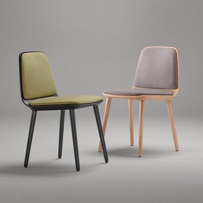 Chaise Bisell avec coque en bois et 2 coussins rembourrés Treku Chaise Bisell avec coque en bois et 2 coussins rembourrés Treku