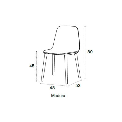 Silla Bisell de madera de la firma Treku en Moises Showroom Silla Bisell de madera de la firma Treku en Moises Showroom