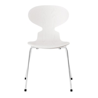 Silla Ant 4p de Jacobsen para Fritz Hansen con carcasa de fresno coloreado