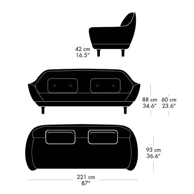 FAVN 3-seater sofa in Fritz Hansen FAVN 3-seater sofa in Fritz Hansen