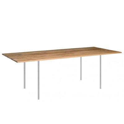 Mesa Anton tablero roble patas acero de E15. Disponible en Moisés Showroom Mesa Anton tablero roble patas acero de E15. Disponible en Moisés Showroom
