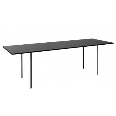 Mesa Anton tablero negro patas lacado negro de E15. Disponible en Moisés Showroom Mesa Anton tablero negro patas lacado negro de E15. Disponible en Moisés Showroom