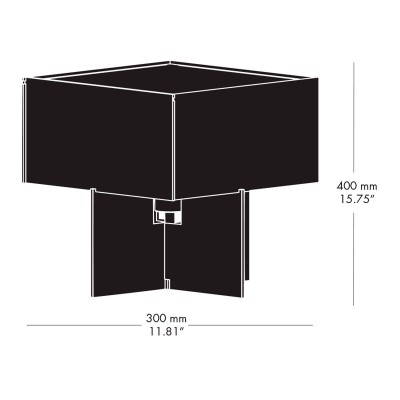 Medida lámpara de mesa CrossPlex T300 de Fritz Hansen Medida lámpara de mesa CrossPlex T300 de Fritz Hansen