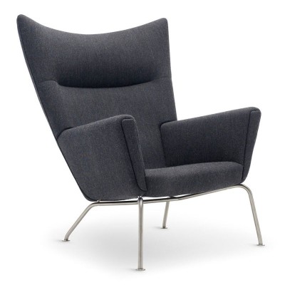 Wing chair carl Hansen tejido tela. Disponible en Moisés showroom Wing chair carl Hansen tejido tela. Disponible en Moisés showroom