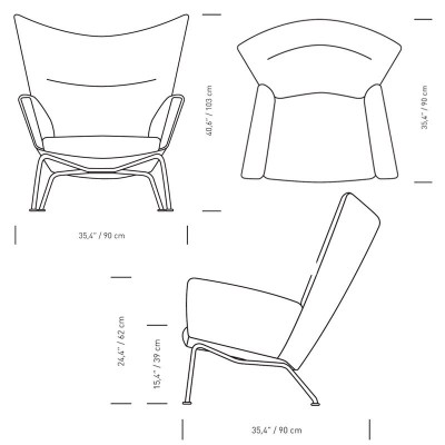 Dimensiones sillón wing chair carl Hansen Dimensiones sillón wing chair carl Hansen