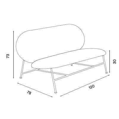 Dimensiones Sofá oblong de Northern Dimensiones Sofá oblong de Northern